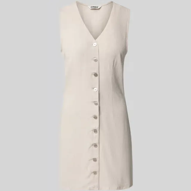 Only getailleerde vrijetijdsjurk beige, foto 2