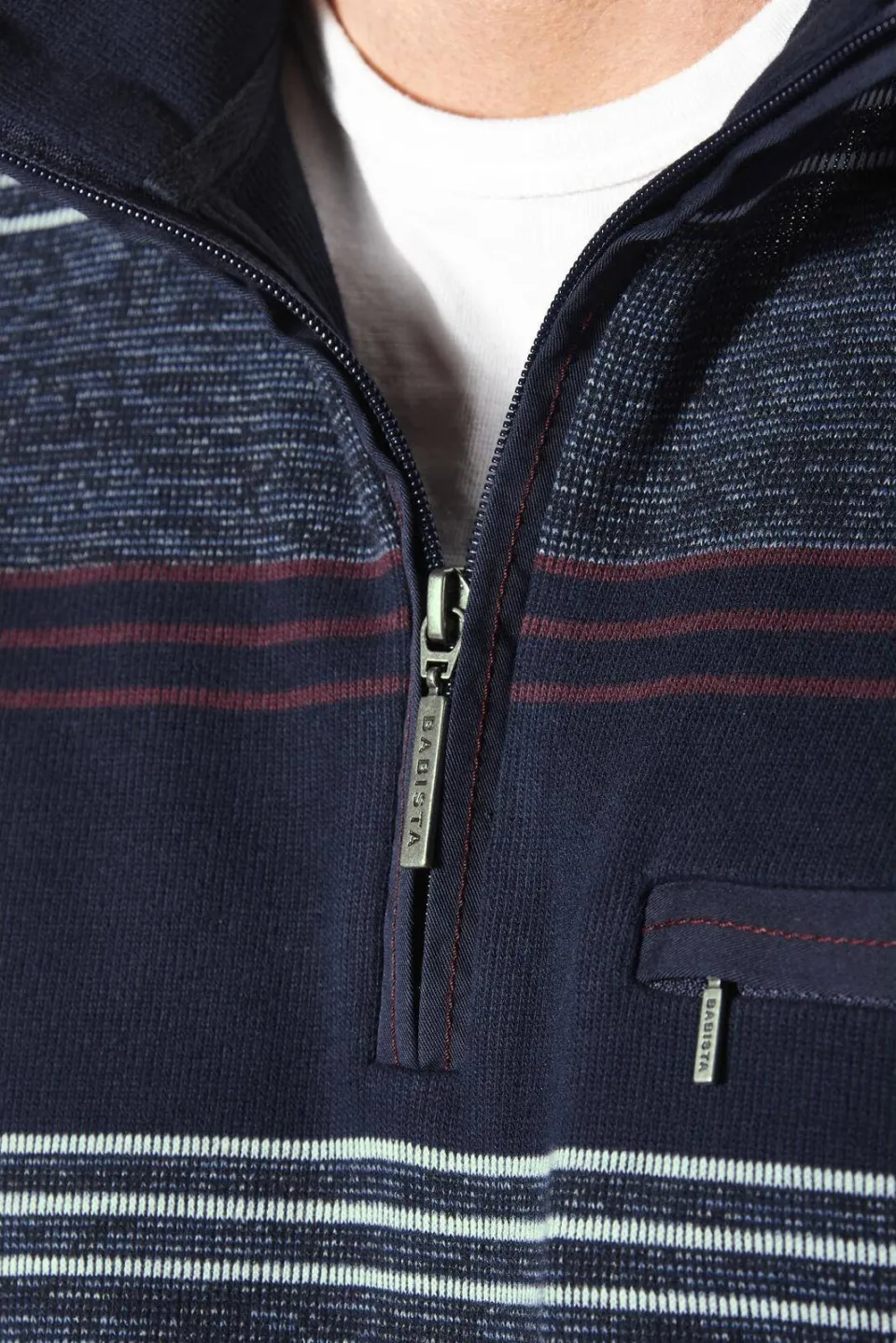 Babista katoenen regular fit gestreepte trui Plus Size - blauw, foto 6