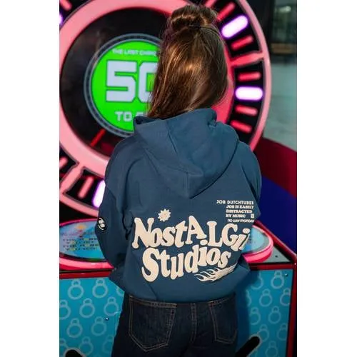 No Way Monday X Job Dutchtuber oversized hoodie met backprint - blauw, foto 6