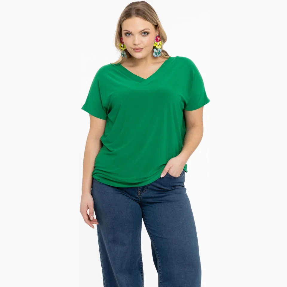 Yoek T-shirt v-hals groen, foto 2