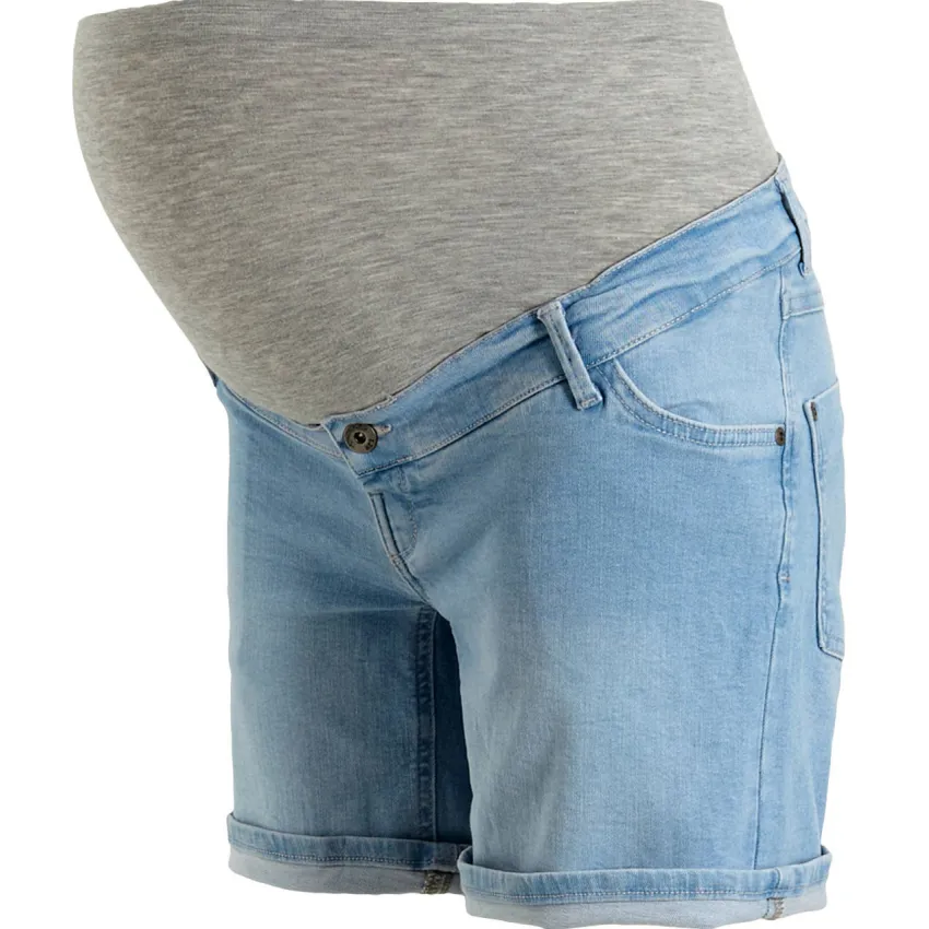 LOVE2WAIT slim fit jeansshort lichtblauw, foto 3