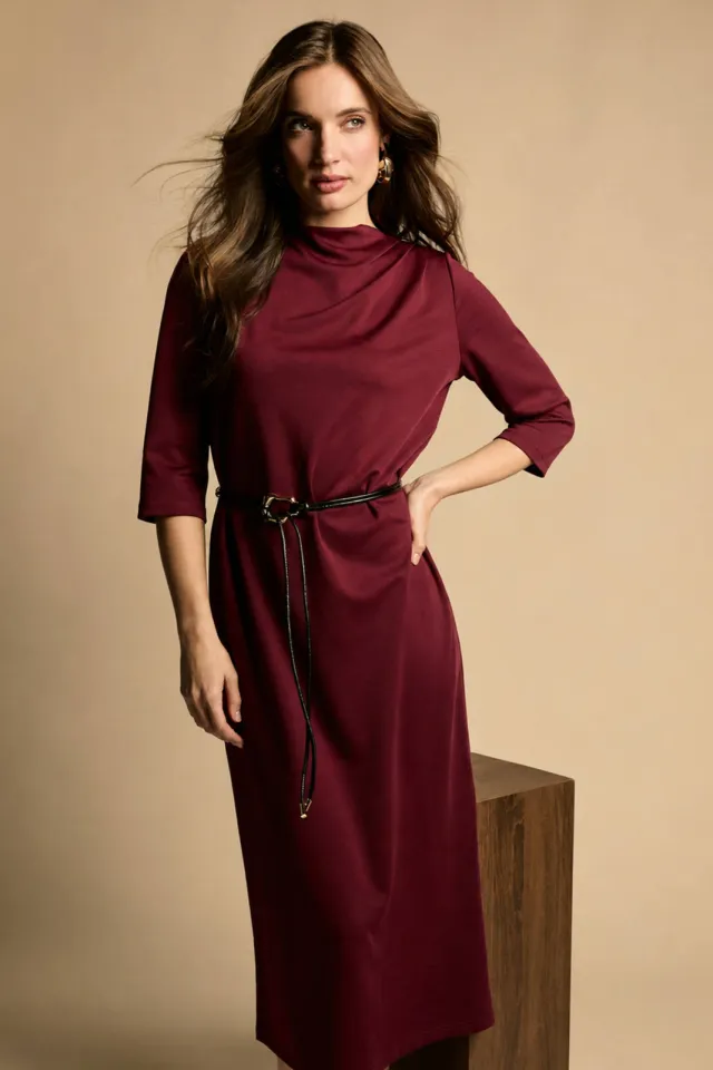 Freebird Devoted jurk bordeaux Donkerrood