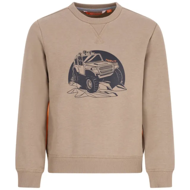 TYGO & vito sweater met print - beige