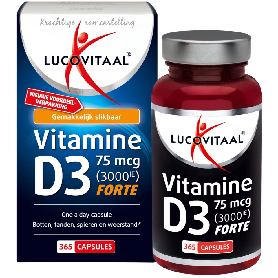 Lucovitaal Vitamine D3 75mcg Forte 365 capsules, foto 5