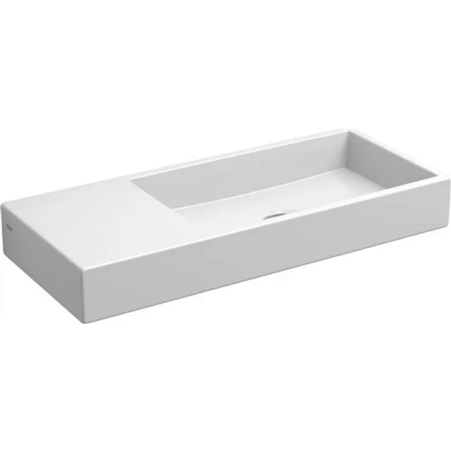 Clou Fontein Clou Mini Wash Me 45x19x6cm Links Keramiek Glans Wit (Zonder Kraangat)