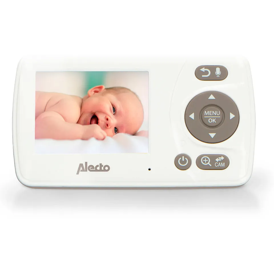 Alecto DVM-71+DVM-71C babyfoon met 2 camera's en 2.4' kleurenscherm, wit/taupe, foto 6