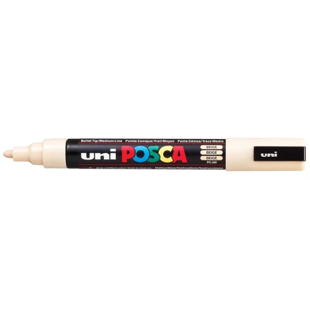 Posca marker met conische punt schrijfdikte medium beige