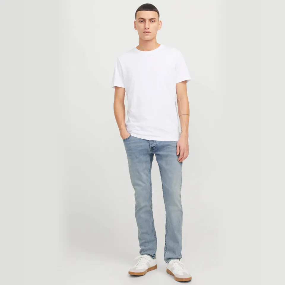 Jack & Jones JEANS INTELLIGENCE JJIGLEN JJORIGINAL slim fit jeans - lichtblauw Blue Denim