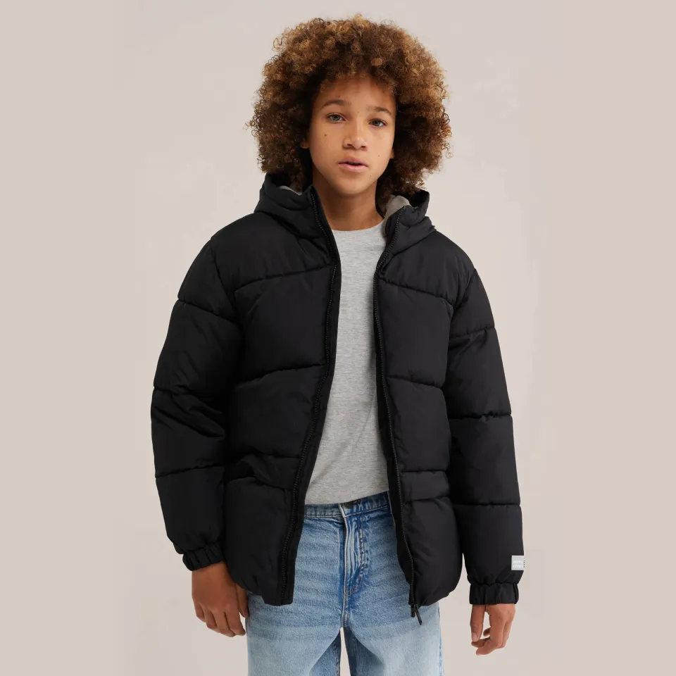 WE Fashion winterjas zwart met capuchon, foto 5