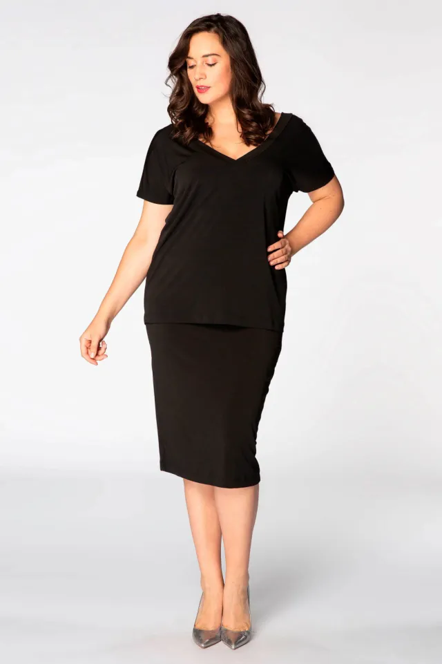 Yoek Rok stretch zwart