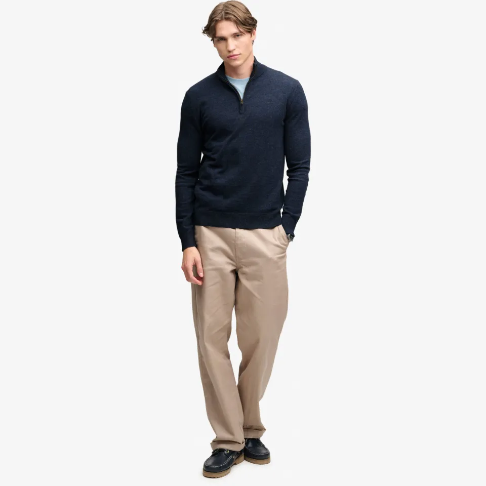Superdry wollen regular fit gebreide trui - donkerblauw, foto 3