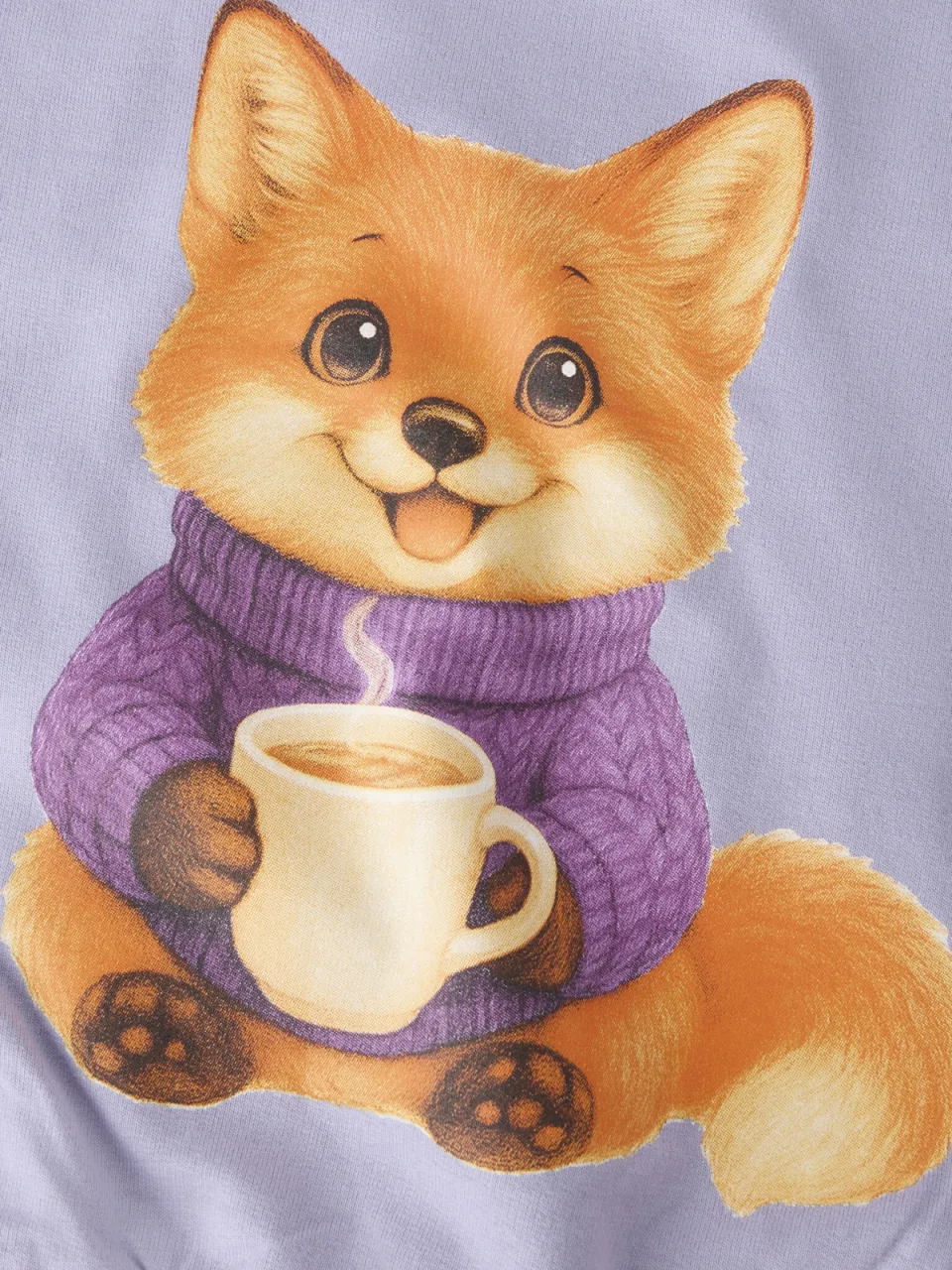 NAME IT MINI rechtvallende sweater met print - lila Paars Printopdruk, foto 4