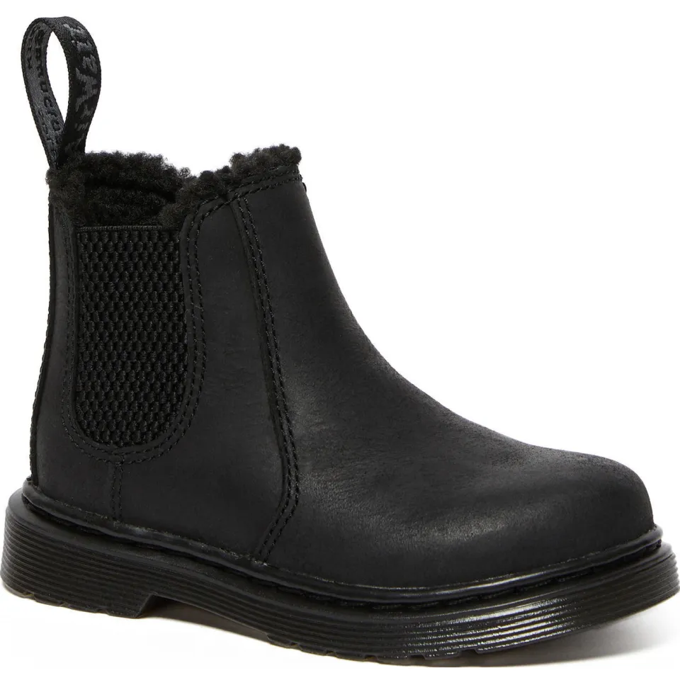 Dr. Martens Leonore Mono leren enkelboots zwart kleuter, foto 2