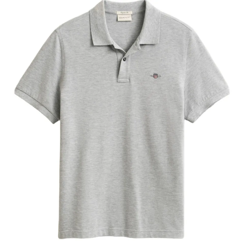 Gant Shield poloshirt korte mouw grijs, foto 2