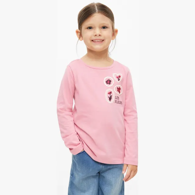 S.Oliver longsleeve met borduursels roze, foto 4