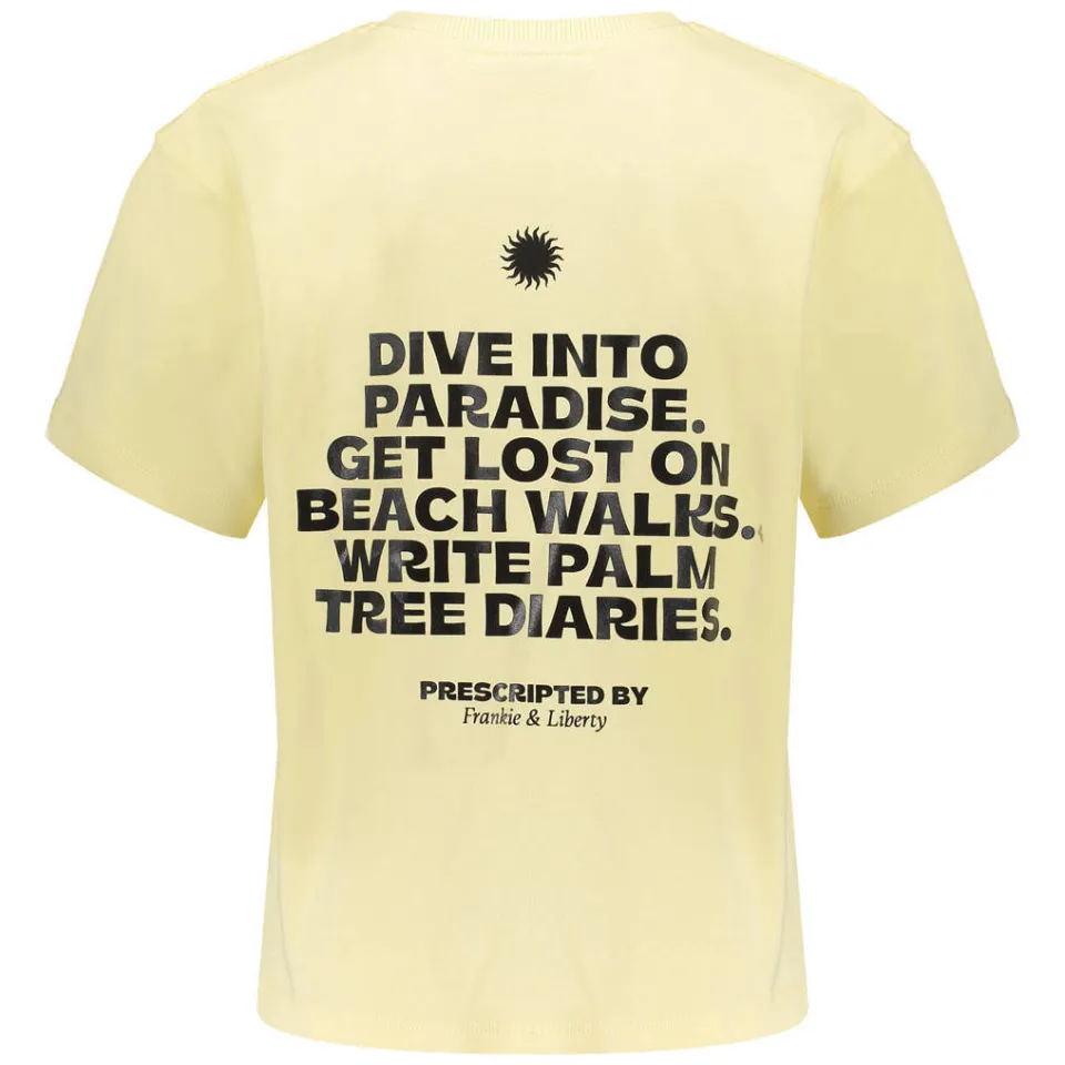 Frankie&Liberty t-shirt met backprint geel, foto 3