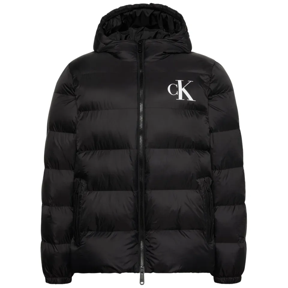Calvin Klein JEANS pufferjas met logo - zwart, foto 2