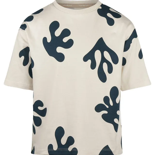 Koko Noko T-shirt ecru all-over print blauw, foto 2
