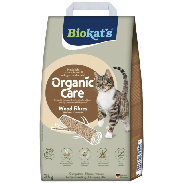 Biokat's Kattenbakvulling Organic Care Wood Fibres 8 liter
