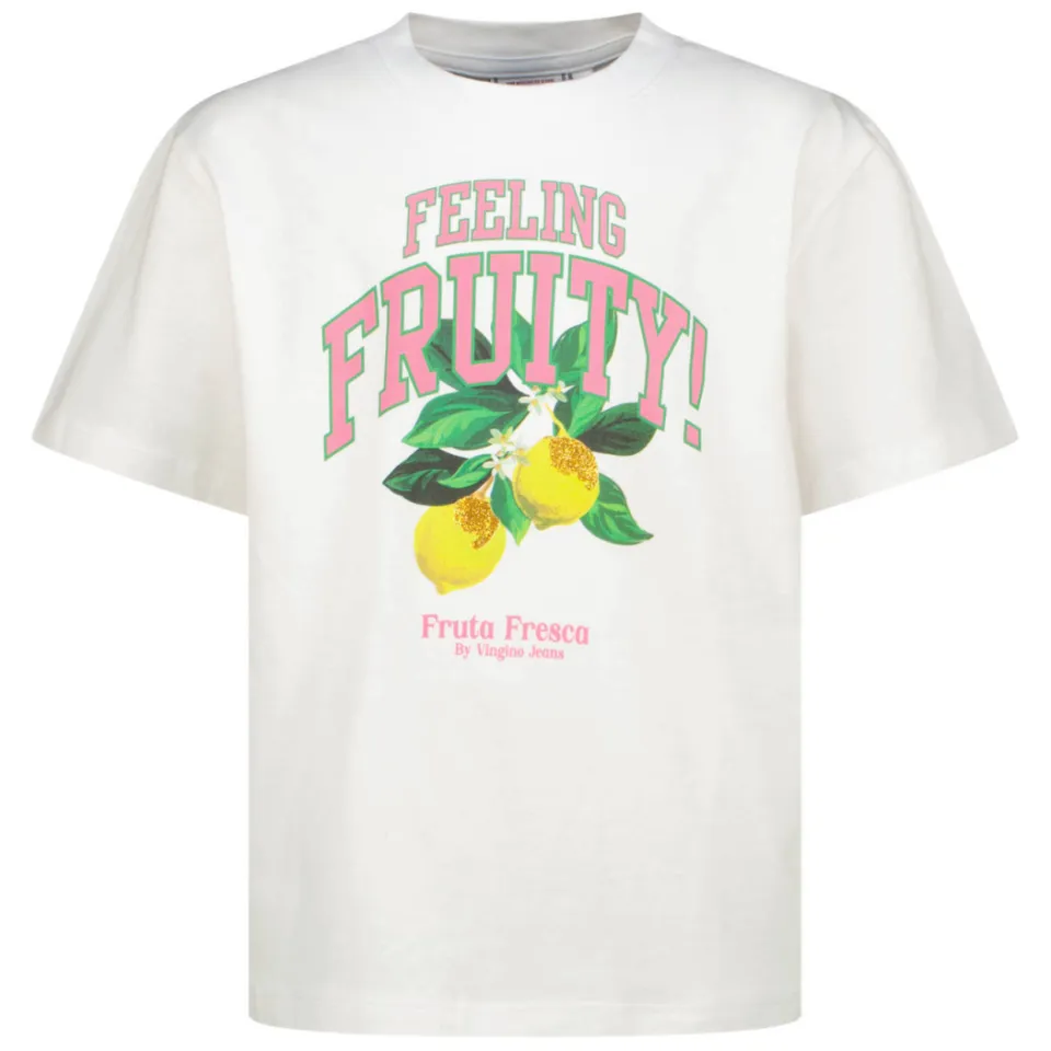 Vingino T-shirt wit met citroenprint, foto 2