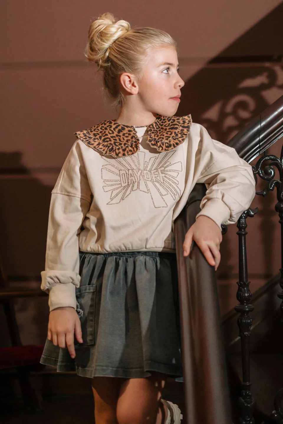 Like Flo oversized sweater met print - ecru, foto 4