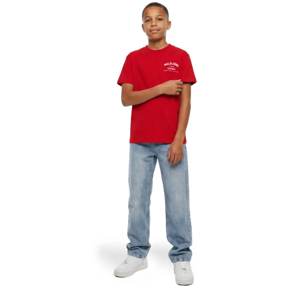 Malelions T-shirt met backprint rood