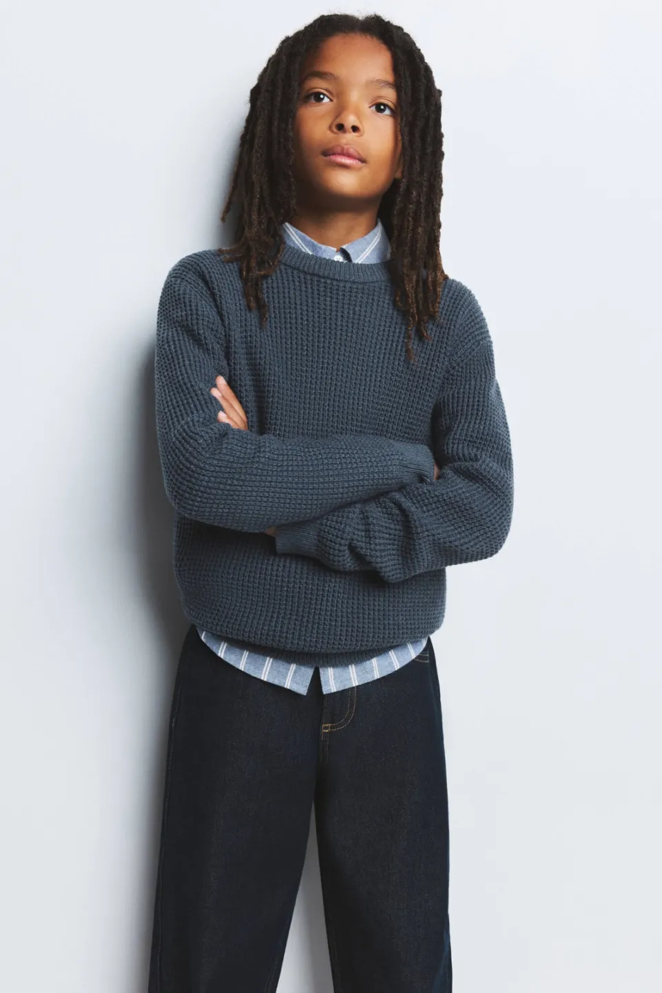 Mango Kids gebreide trui - donkerblauw, foto 4
