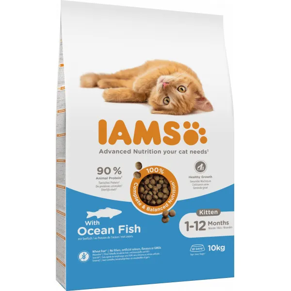Iams kitten kattenvoer droog zeevis 10 kg, foto 2