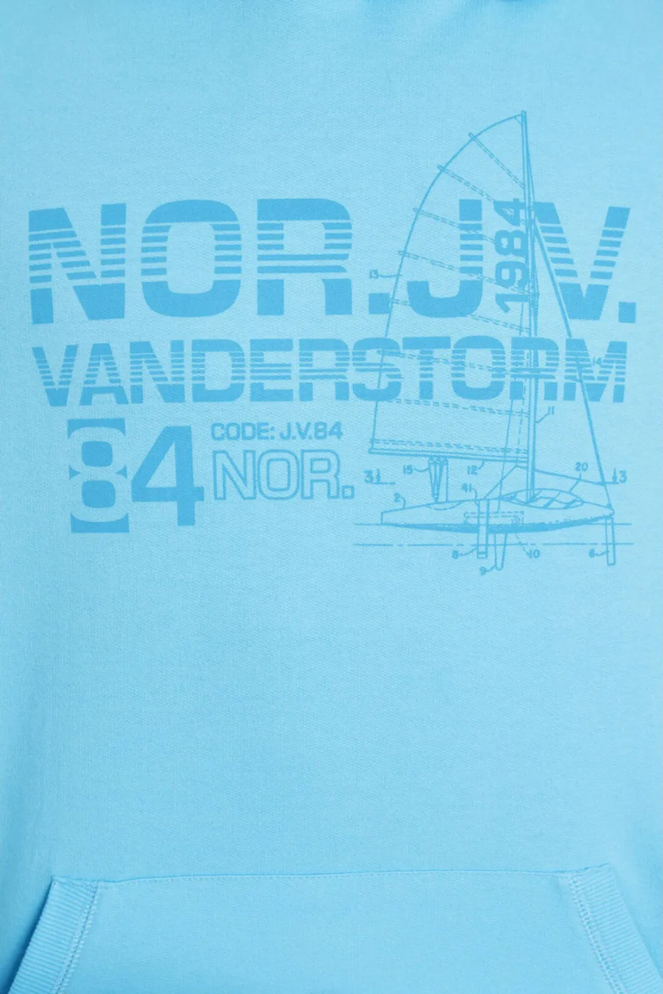 Jan Vanderstorm +FIT Collectie hoodie JEPPE Plus blauw, foto 5