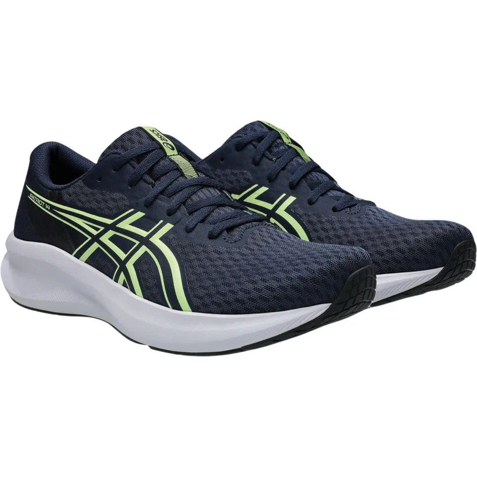 Asics Patriot 14 hardloopschoenen donkerblauw/lichtgroen, foto 2