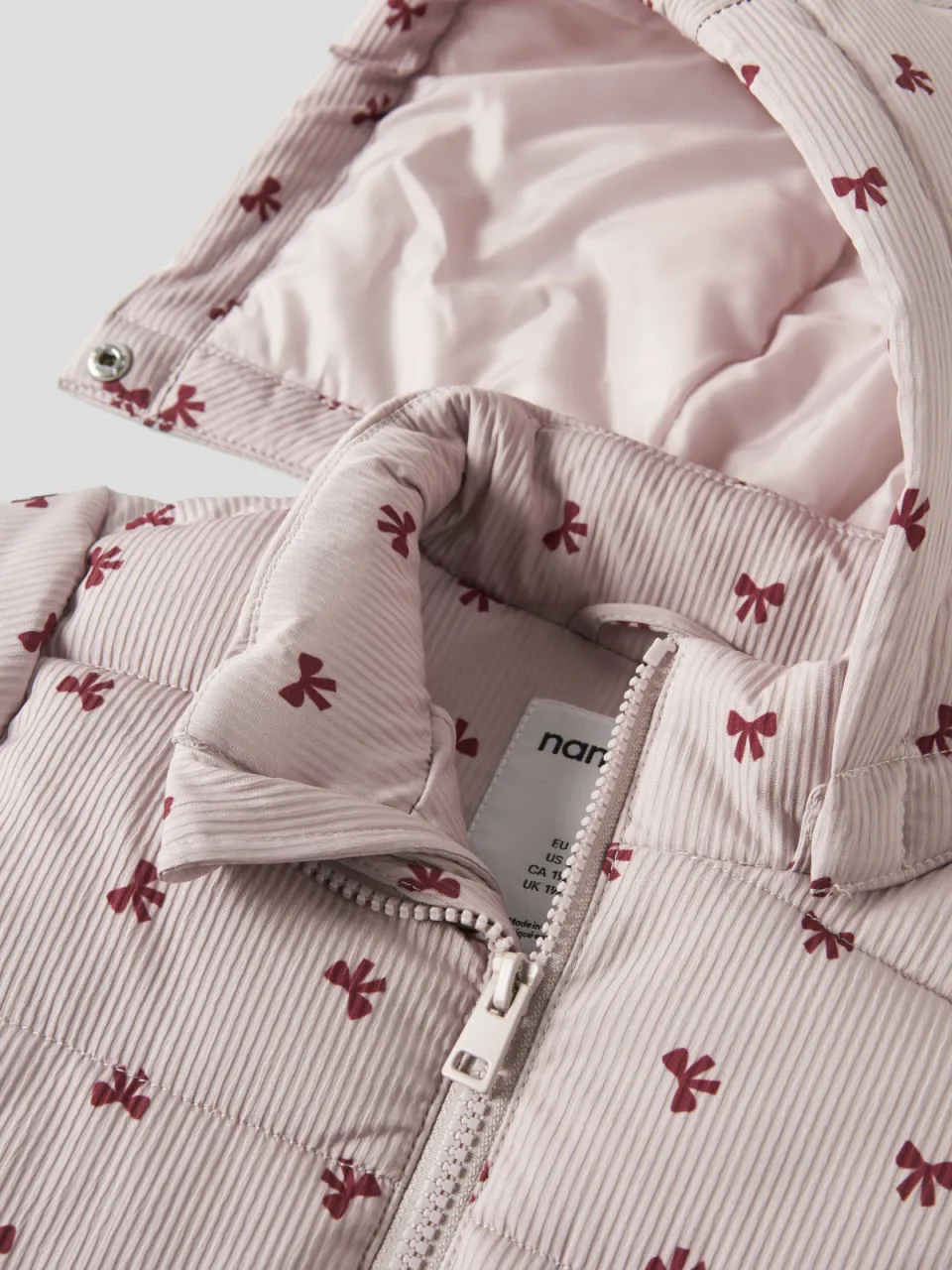 NAME IT MINI winterjas roze met print, foto 5