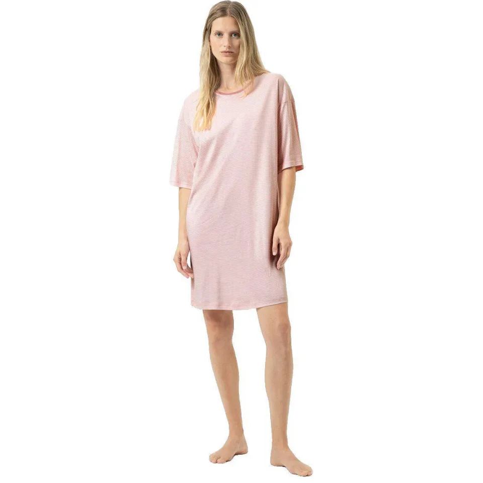 Mey Simple Stripes nachthemd lichtroze
