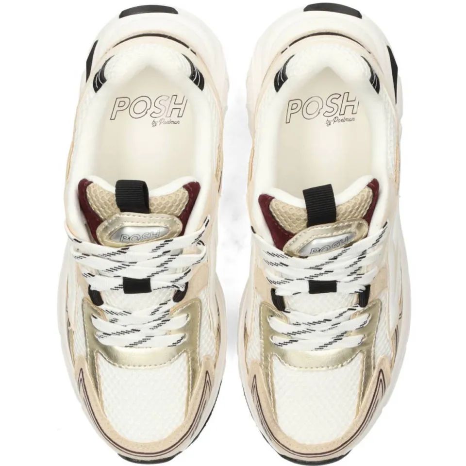 POSH by Poelman Ginny chunky sneaker beige/wit, foto 5
