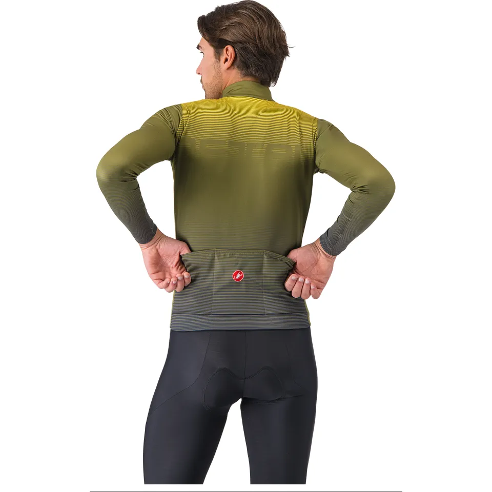 Castelli Apice Thermal fietsshirt lange mouw olijfgroen, foto 2