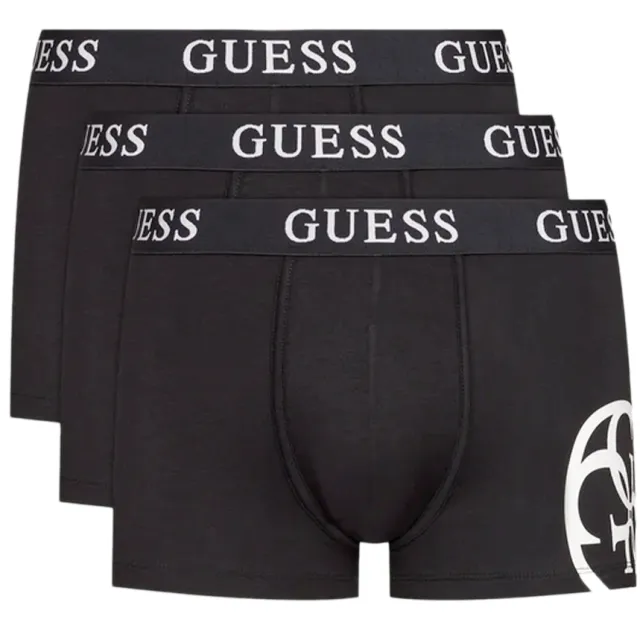 Guess herenboxershorts, set van 3, rekbaar zwart, foto 2