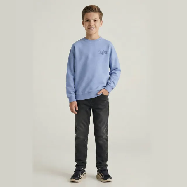 Cars sweater met backprint - lichtblauw