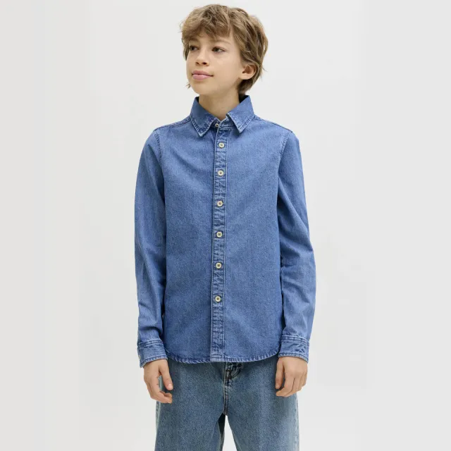 Jack & Jones JUNIOR denim overhemd medium blue denim