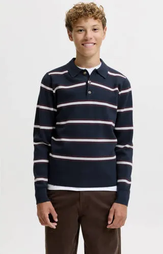 Jack & Jones JUNIOR gebreide gestreepte trui - donkerblauw, foto 4