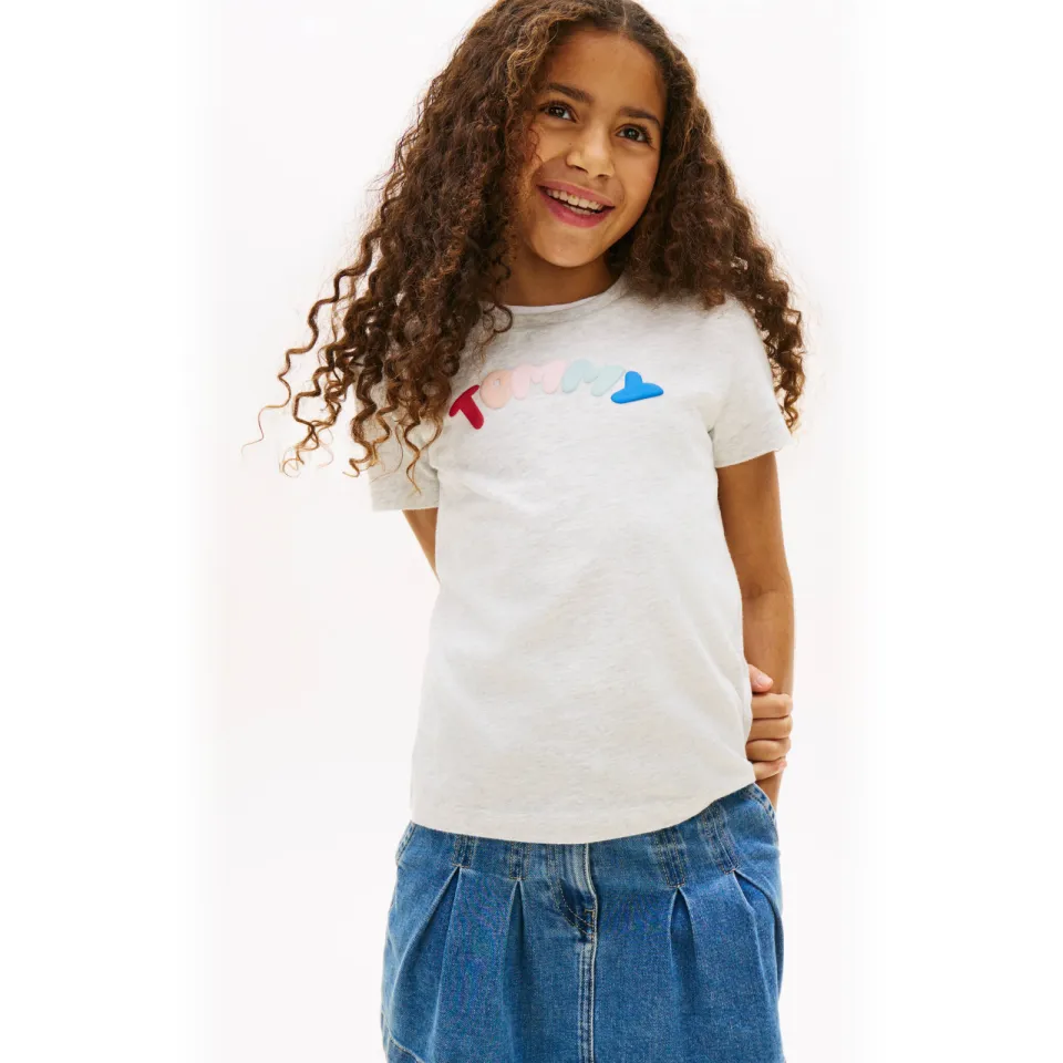 Tommy Hilfiger T-shirt grijs melange, foto 4