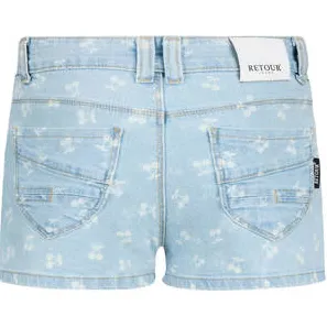 Retour Jeans regular waist short lichtblauw denim, foto 3