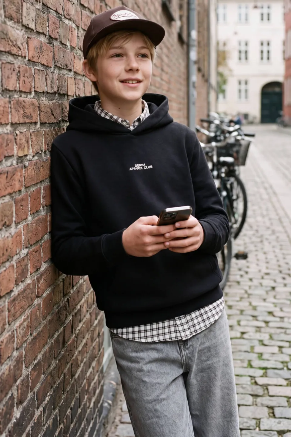 Jack & Jones JUNIOR junior hoodie met backprint - zwart, foto 6