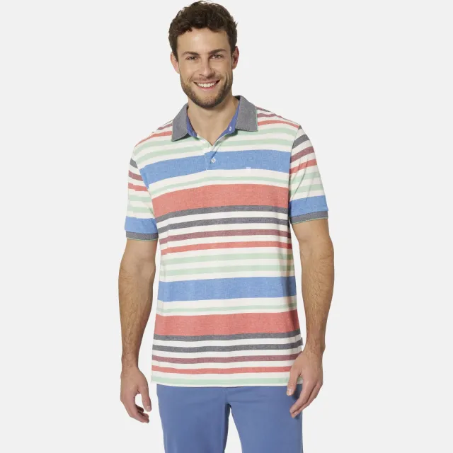 Babista regular fit gestreepte polo Plus Size - meerkleurig Multi