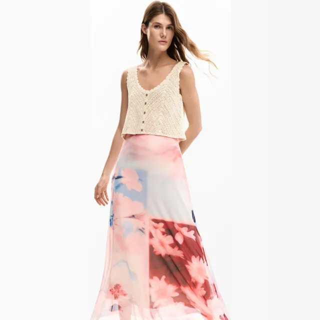 Desigual FRIDA zomerjurk lichtroze Lichtroze/rood/ecru