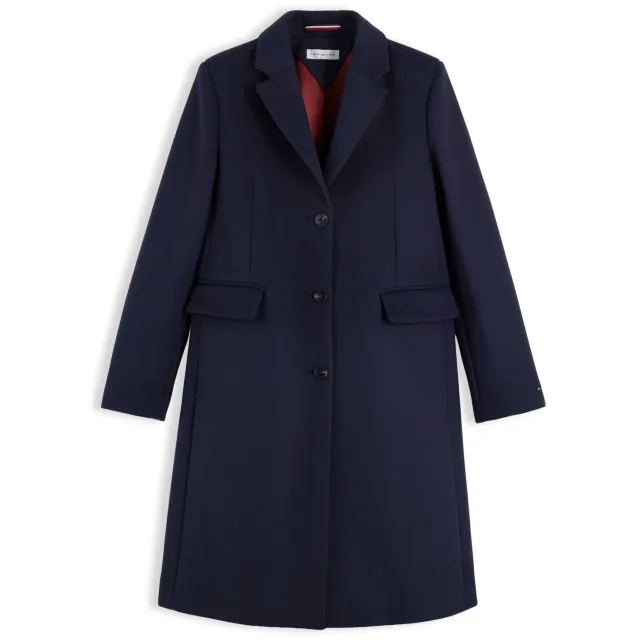 Tommy Hilfiger wollen wintermantel - donkerblauw, foto 2