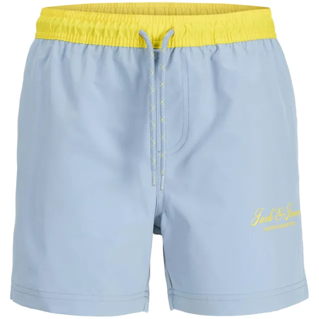 Jack & Jones JUNIOR zwemshort lichtblauw/geel, foto 2