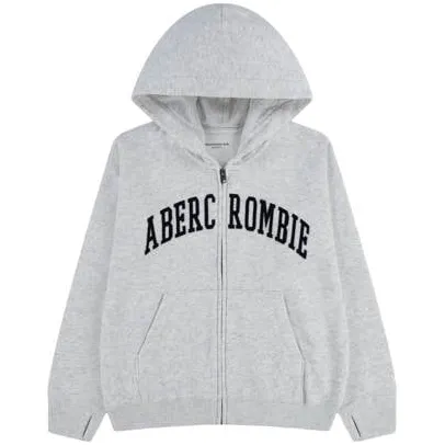 Abercrombie & Fitch sweatvest met tekst - lichtgrijs Tekst