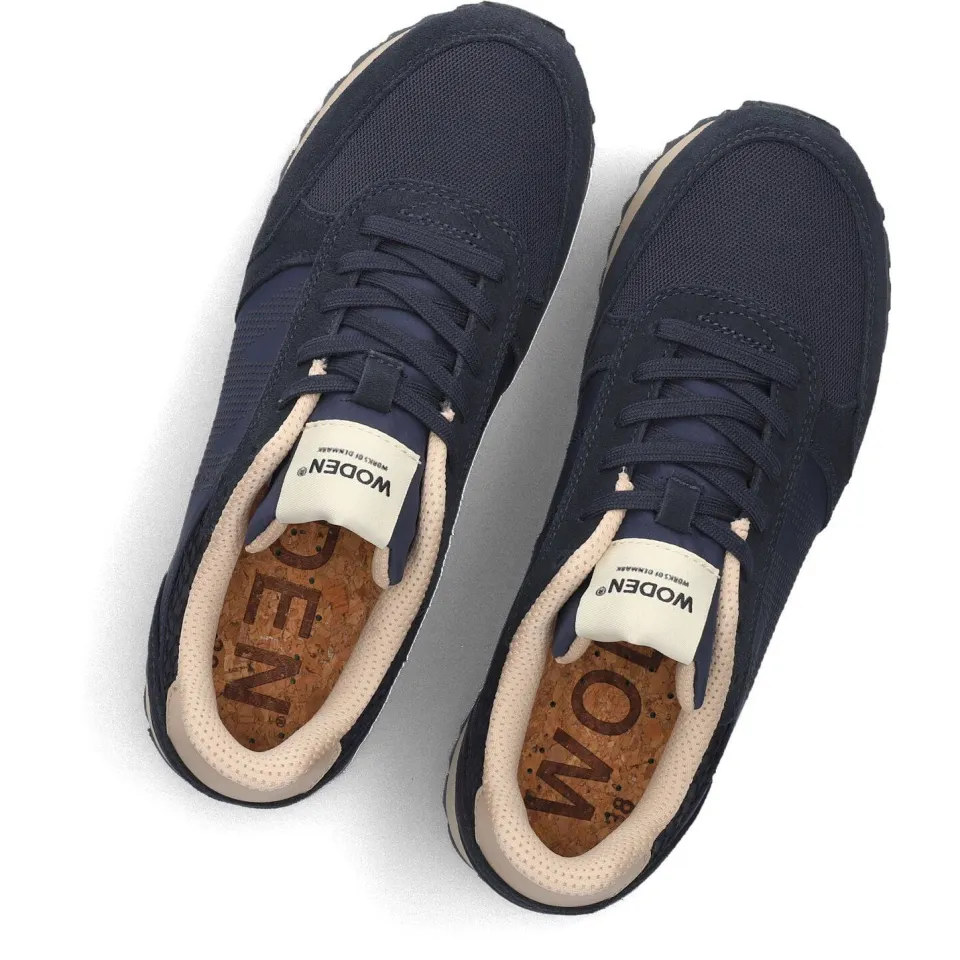 Woden Ronja Plateau sneakers donkerblauw blauw, foto 6