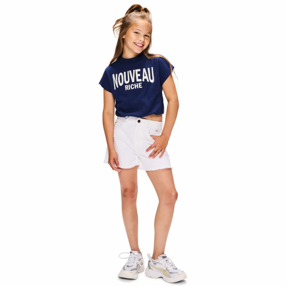 Retour Jeans T-shirt donkerblauw met printopdruk