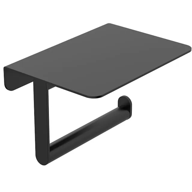 Boss & Wessing Toiletrolhouder BWS Mark Met Planchet Mat Zwart