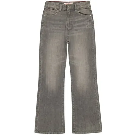 Vingino straight jeans black denim Zwart Meisjes Stretchdenim Effen Washed black